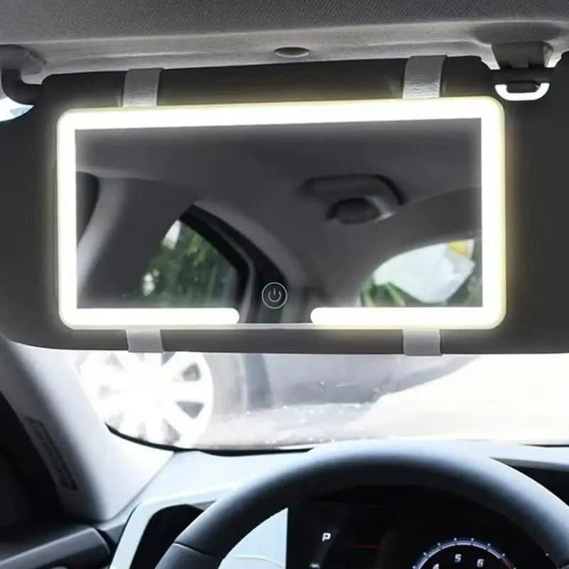 🚗🔥 Espejo Led para Auto - Maquillaje 💄✨